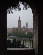 river and city from the roman theatre